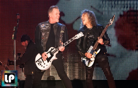 Metallica performs at CBS' The Night Before, AT&T Park, San Francisco. Photo by Clay Lancaster.