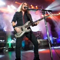 David Ellefson performs with Megadeth at City National Civic in San Jose, CA. Photo by Clay Lancaster.