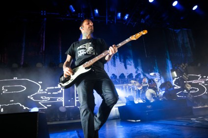 Joe Principe performs with Rise Against at Concord Pavilion